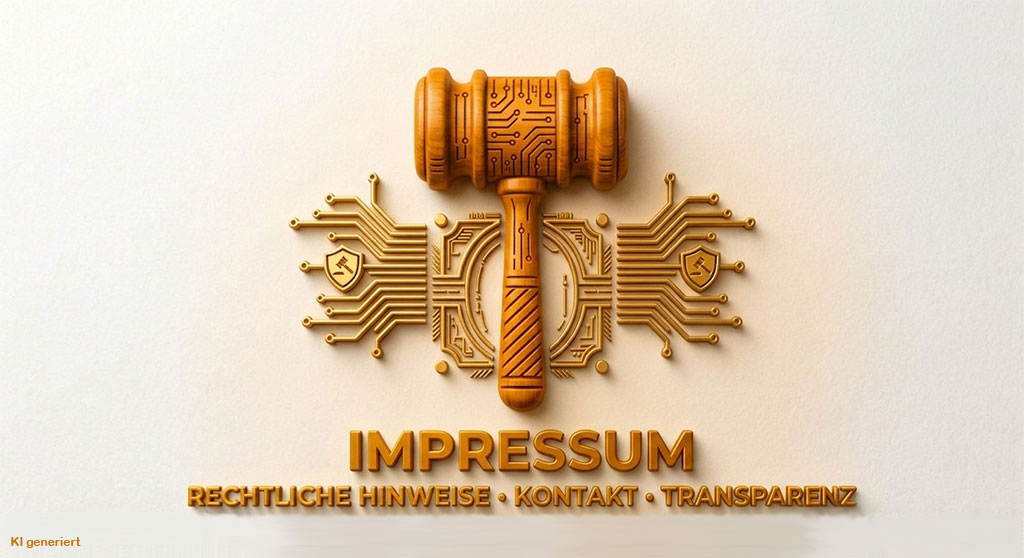 Richterhammer mit der Unterschrift Impressum